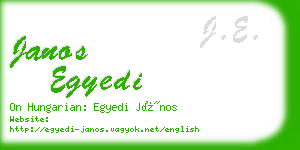 janos egyedi business card